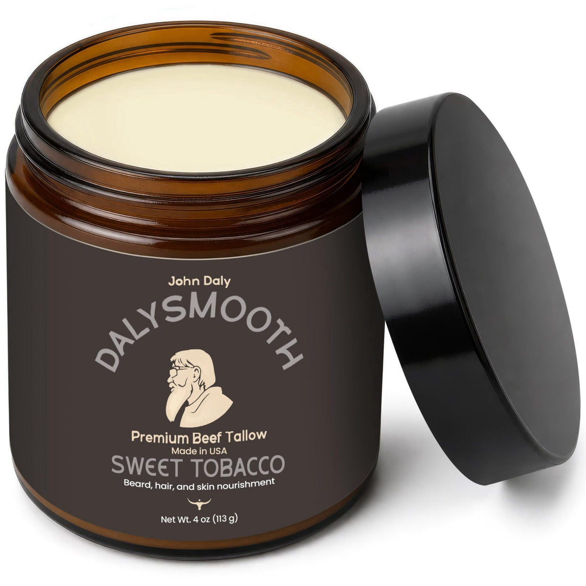 John Daly Sweet Tobacco Beef Tallow Balm Face Beard 4oz by DALYSMOOTH — view 3
