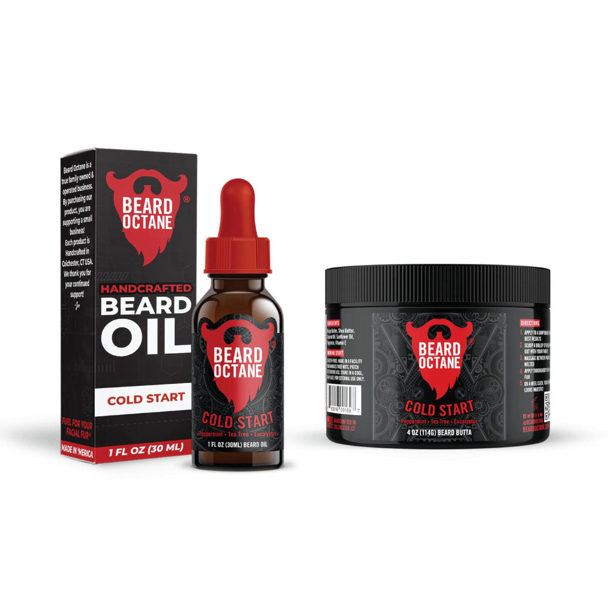 Beard Oil Beard Butter Kit for Men Cold Start Softens by Beard Octane — view 2