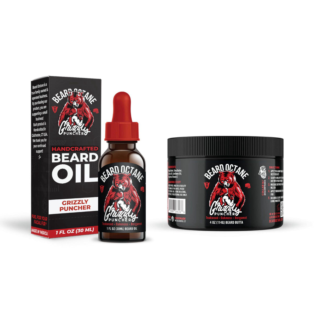 Beard Oil Beard Butter Kit for Men Cold Start Softens by Beard Octane — view 6