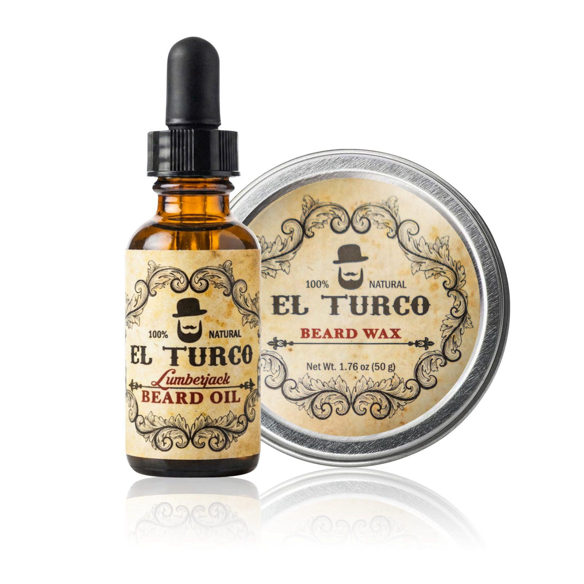 EL TURCO Beard Oil and Beard Wax Kit for Men Softens — view 2