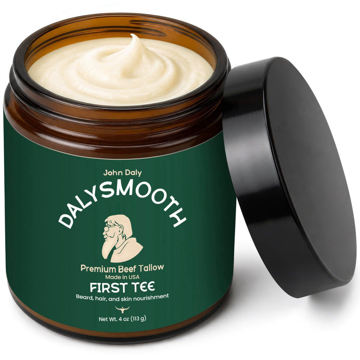 John Daly First Tee Beef Tallow Balm Face Beard 4oz by DALYSMOOTH — view 3