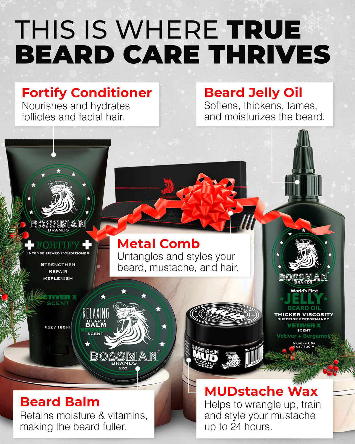 Bossman Complete Beard Kit for Men — view 3