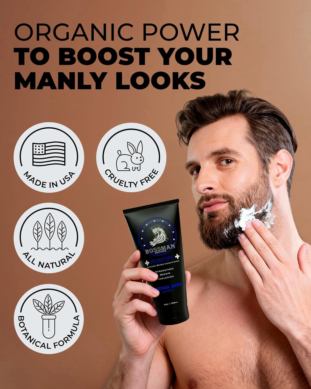 Bossman Essentials Beard Kit for Men 3 Piece Gift Set — view 4
