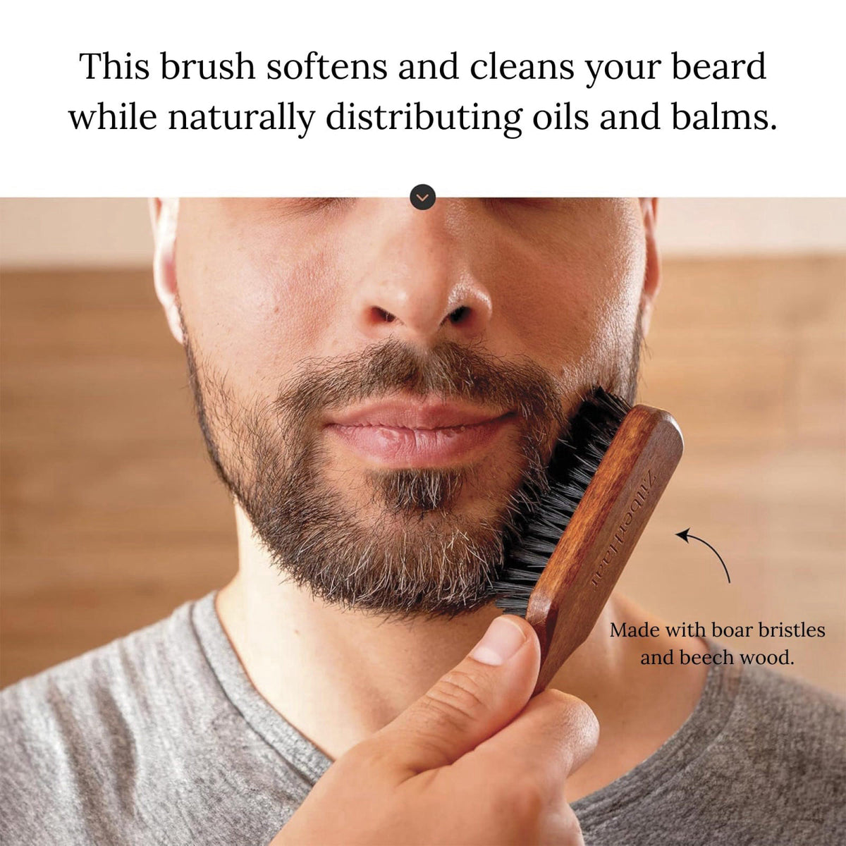 ZilberHaar Beard Care Kit Brush Balm Moisturizing Cream Men — view 4