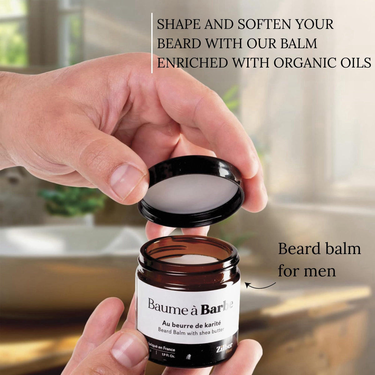 ZilberHaar Beard Care Kit Brush Balm Moisturizing Cream Men — view 6