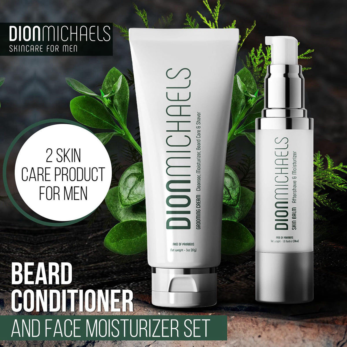 2 Pack Shaving Set 4 in1 Grooming and Shave Cream 2 in 1 by Dion Michaels — view 3