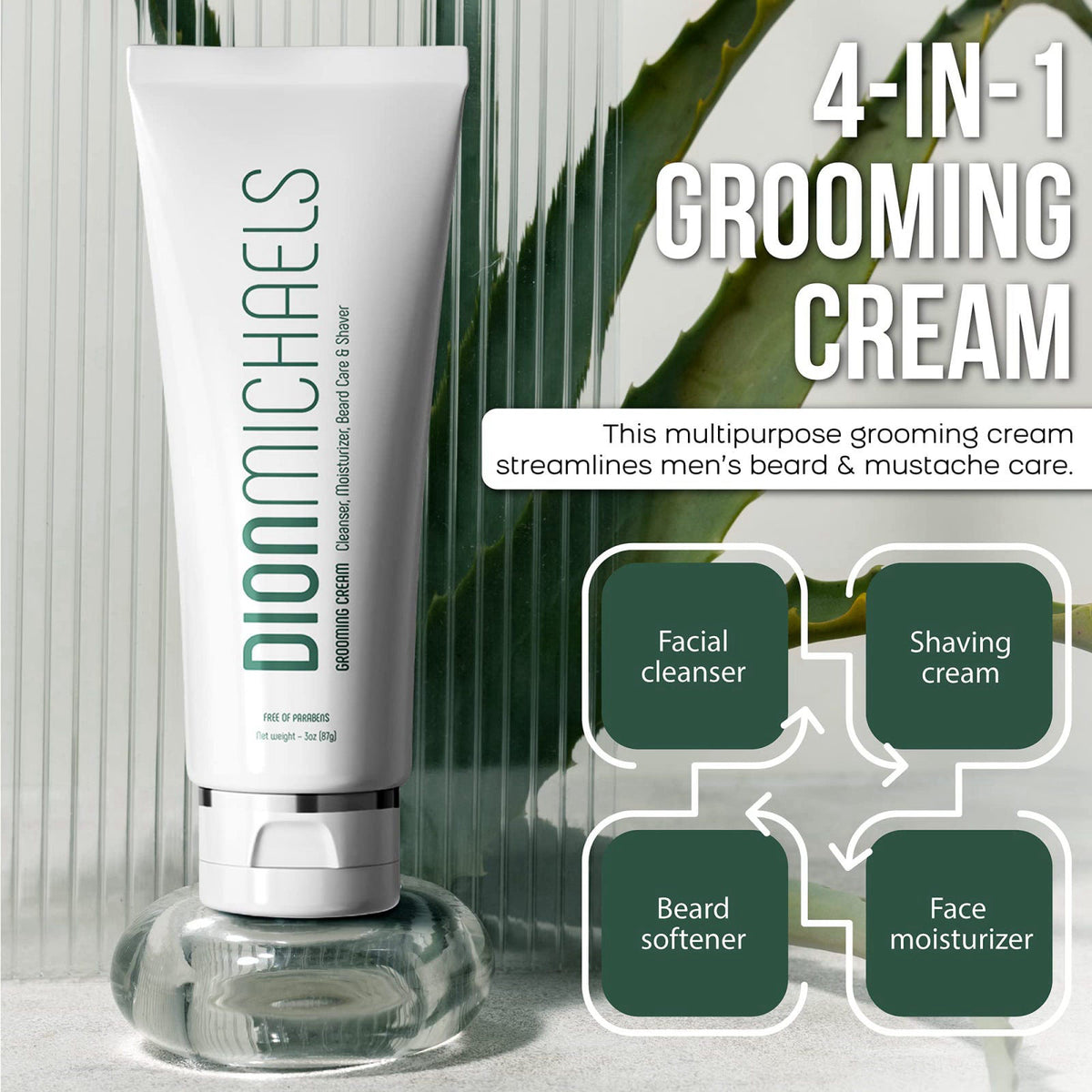 2 Pack Shaving Set 4 in1 Grooming and Shave Cream 2 in 1 by Dion Michaels — view 6