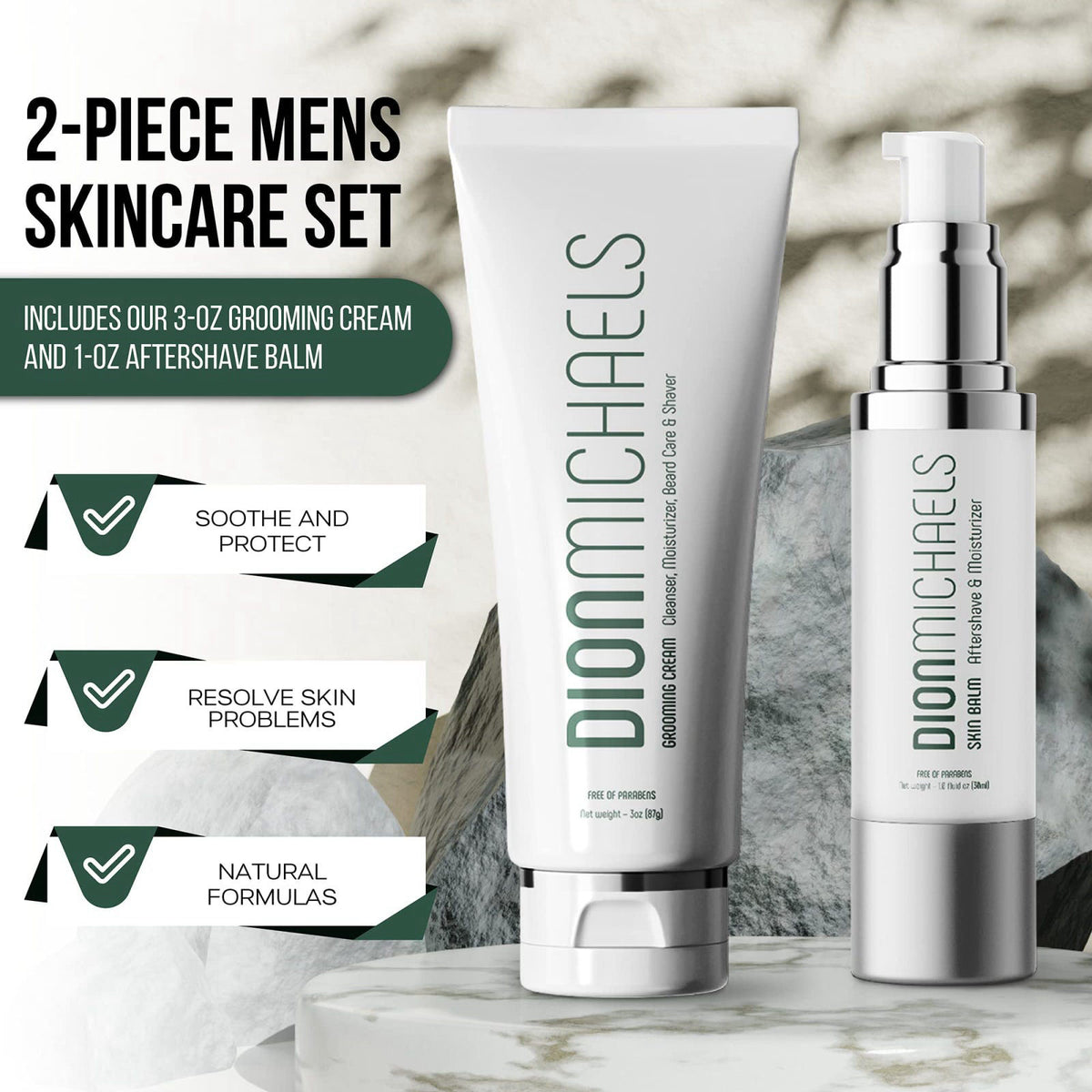 2 Pack Shaving Set 4 in1 Grooming and Shave Cream 2 in 1 by Dion Michaels — view 8
