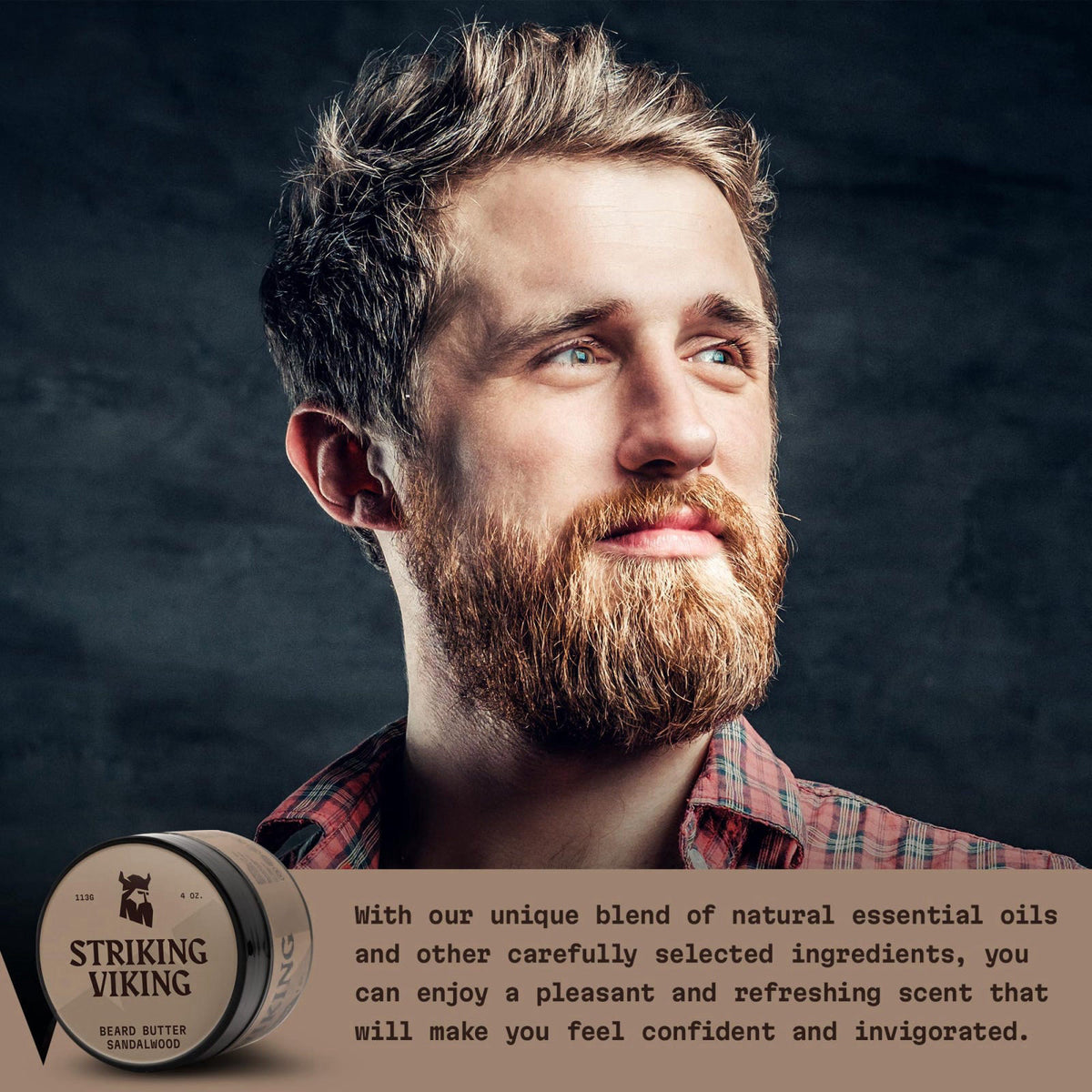 Striking Viking Beard Butter Sandalwood Beard Wash and — view 6