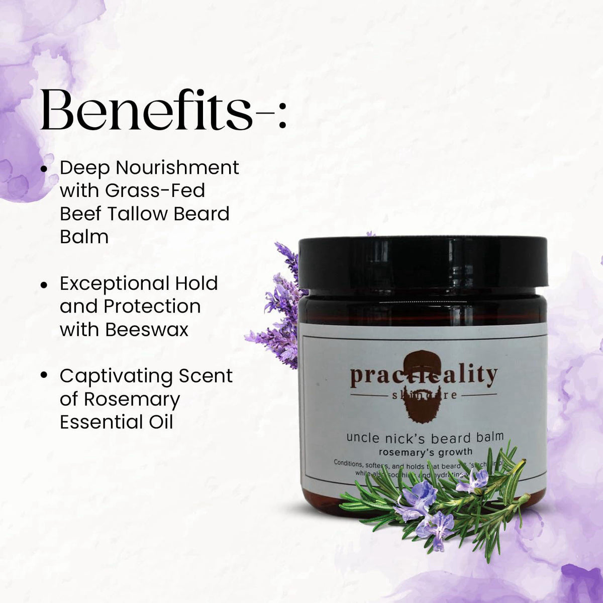 Practicality Uncle Nick s Beard Balm Rosemary s Growth Scent by Practicality Skincare — view 5