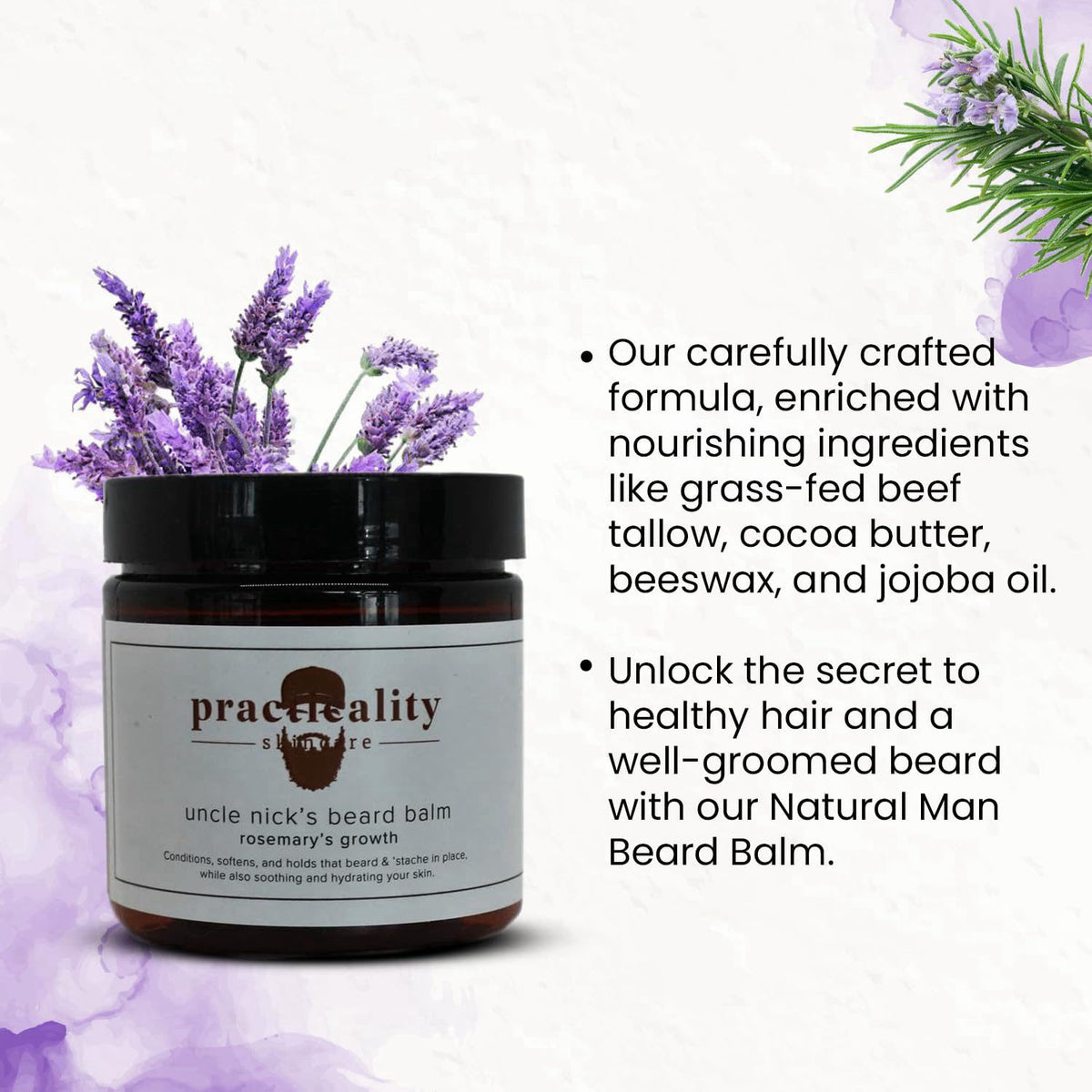 Practicality Uncle Nick s Beard Balm Rosemary s Growth Scent by Practicality Skincare — view 6
