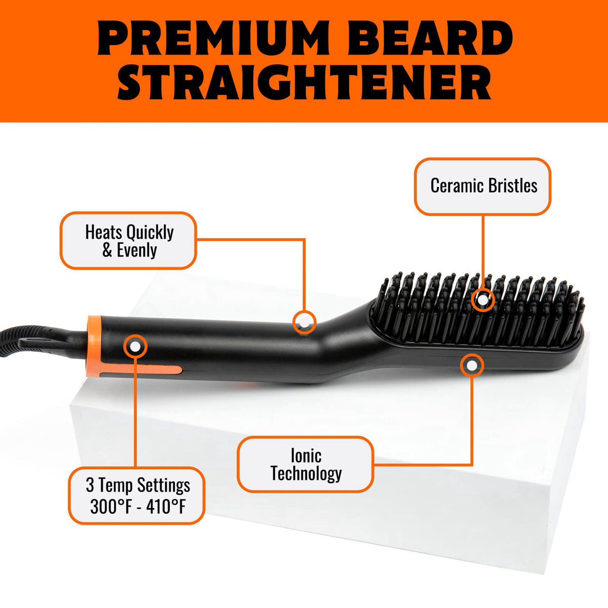 TAME The Wild Beard Brush and Beard Straightener for Men by TAME THE WILD MAKE YOUR BEARD BEHAVE — view 3