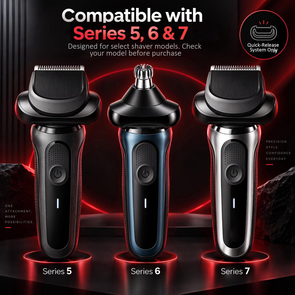 Beard Nose Trimmer Set With 5 Guide Combs for Braun Series 5 by Kepouse — view 5