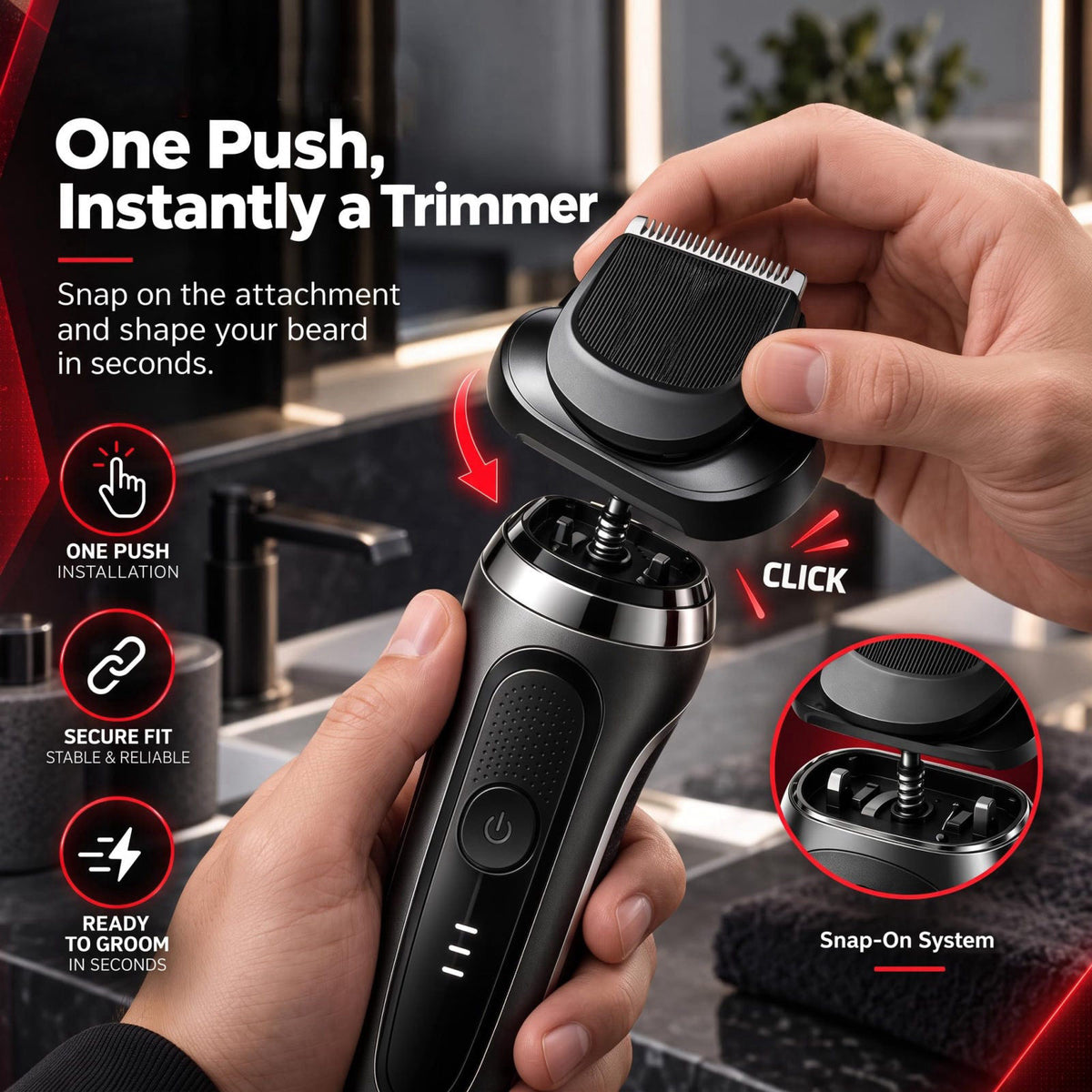 Beard Nose Trimmer Set With 5 Guide Combs for Braun Series 5 by Kepouse — view 6
