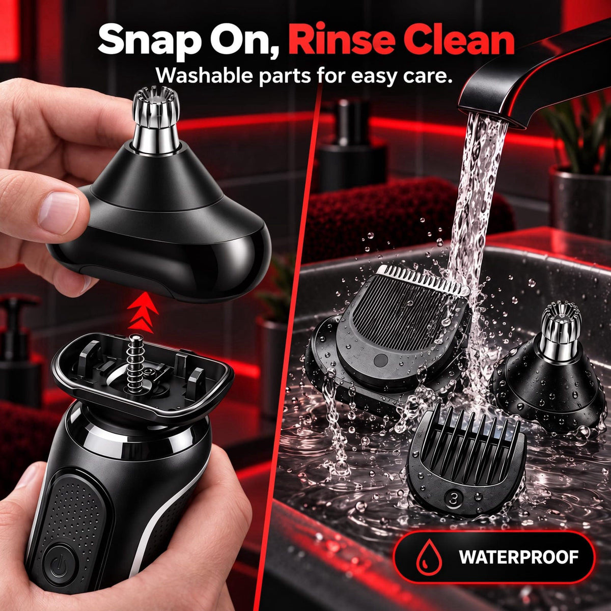Beard Nose Trimmer Set With 5 Guide Combs for Braun Series 5 by Kepouse — view 7