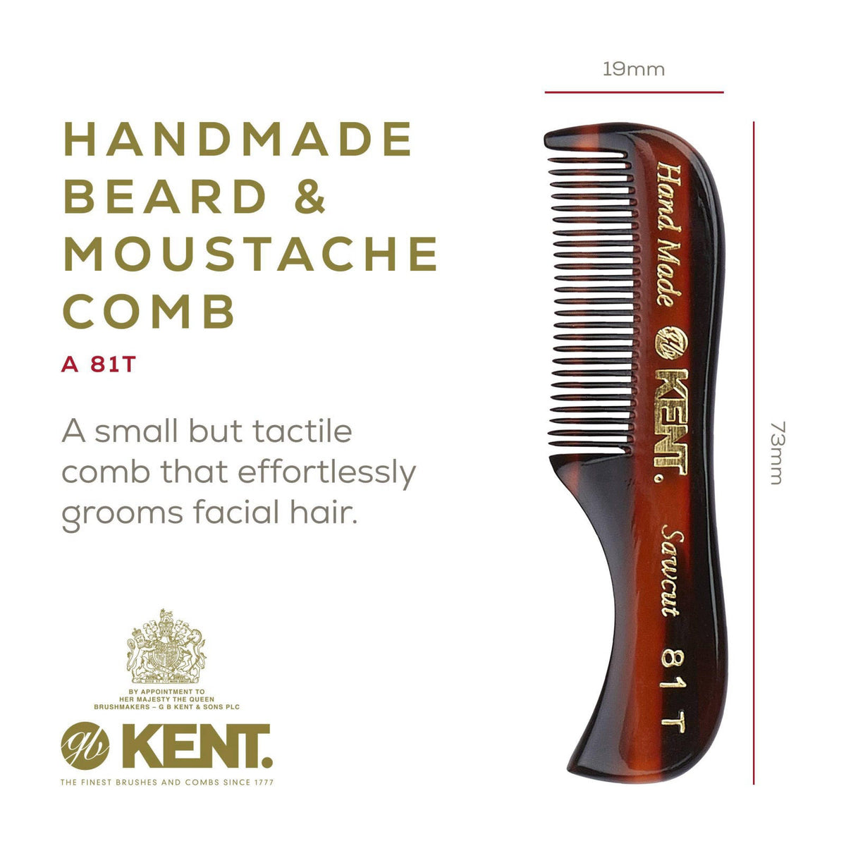 Kent Beard Mustache Grooming Kit Includes BRD2 White Boar — view 6
