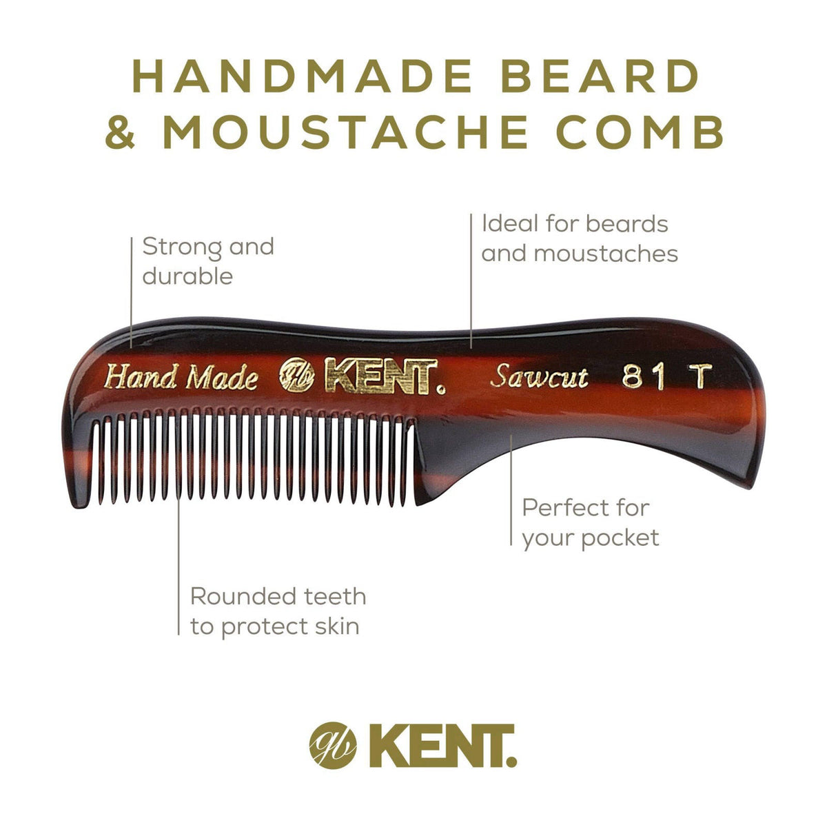 Kent Beard Mustache Grooming Kit Includes BRD2 White Boar — view 8