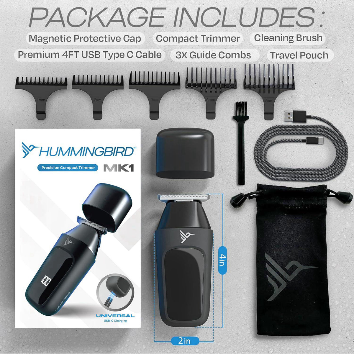HUMMINGBIRD MK1 Compact Trimmer Portable Electric Beard Body — view 7