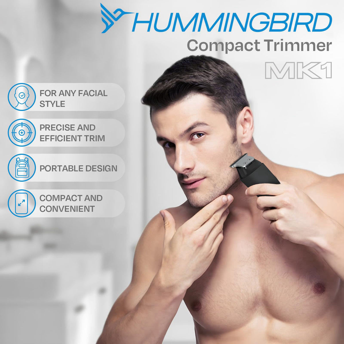HUMMINGBIRD MK1 Compact Trimmer Portable Electric Beard Body — view 8