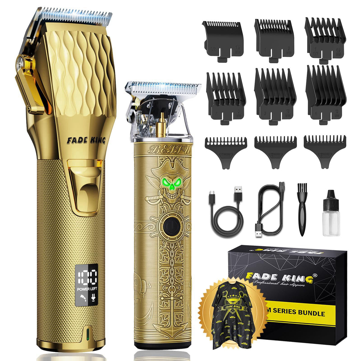 FADEKING Professional Hair Clippers for Men Cordless Clipper — view 2