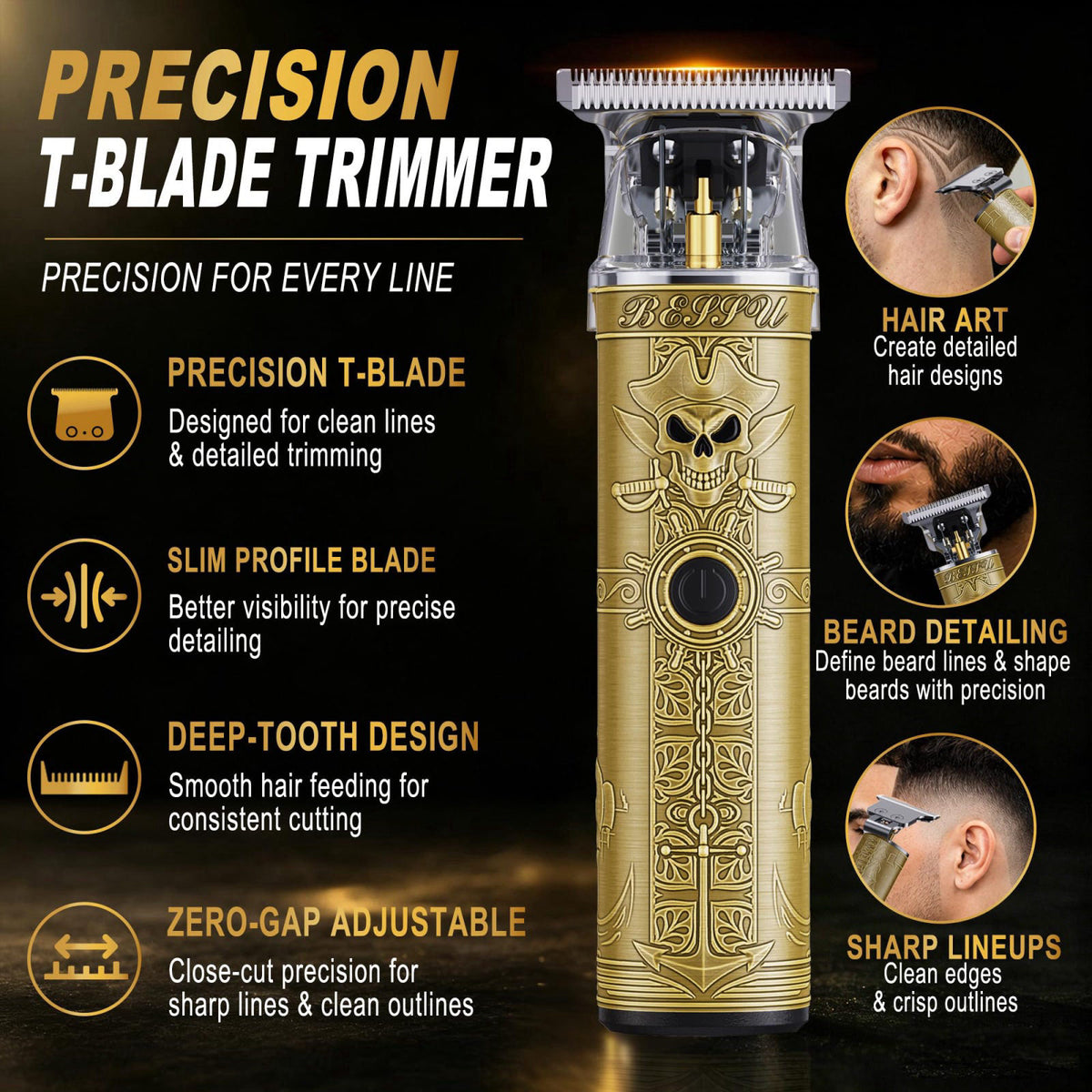FADEKING Professional Hair Clippers for Men Cordless Clipper — view 5