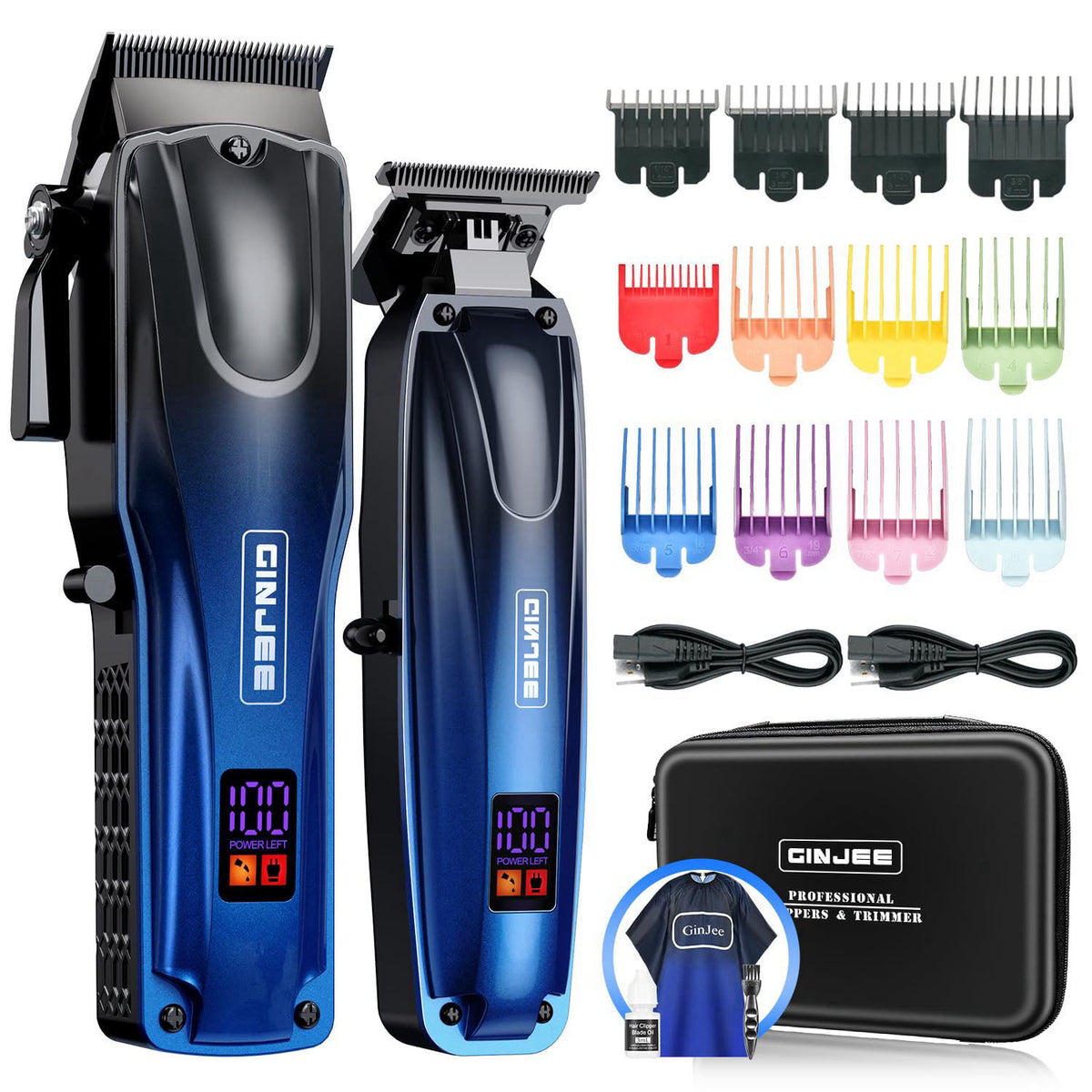 Cordless Hair Clippers and Trimmer Set for Men by GinJee — view 8