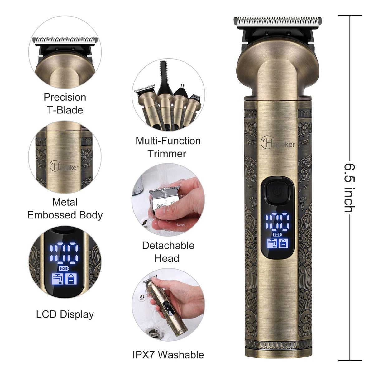 Hatteker Professional Hair Clippers for Men Beard Trimmer — view 4