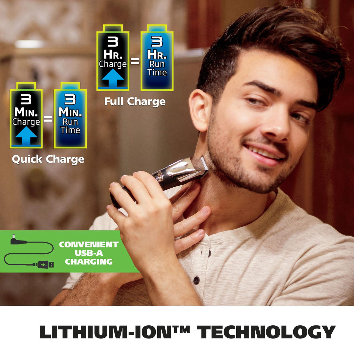 Wahl USA Rechargeable Lithium Ion All in One Beard Trimmer — view 7