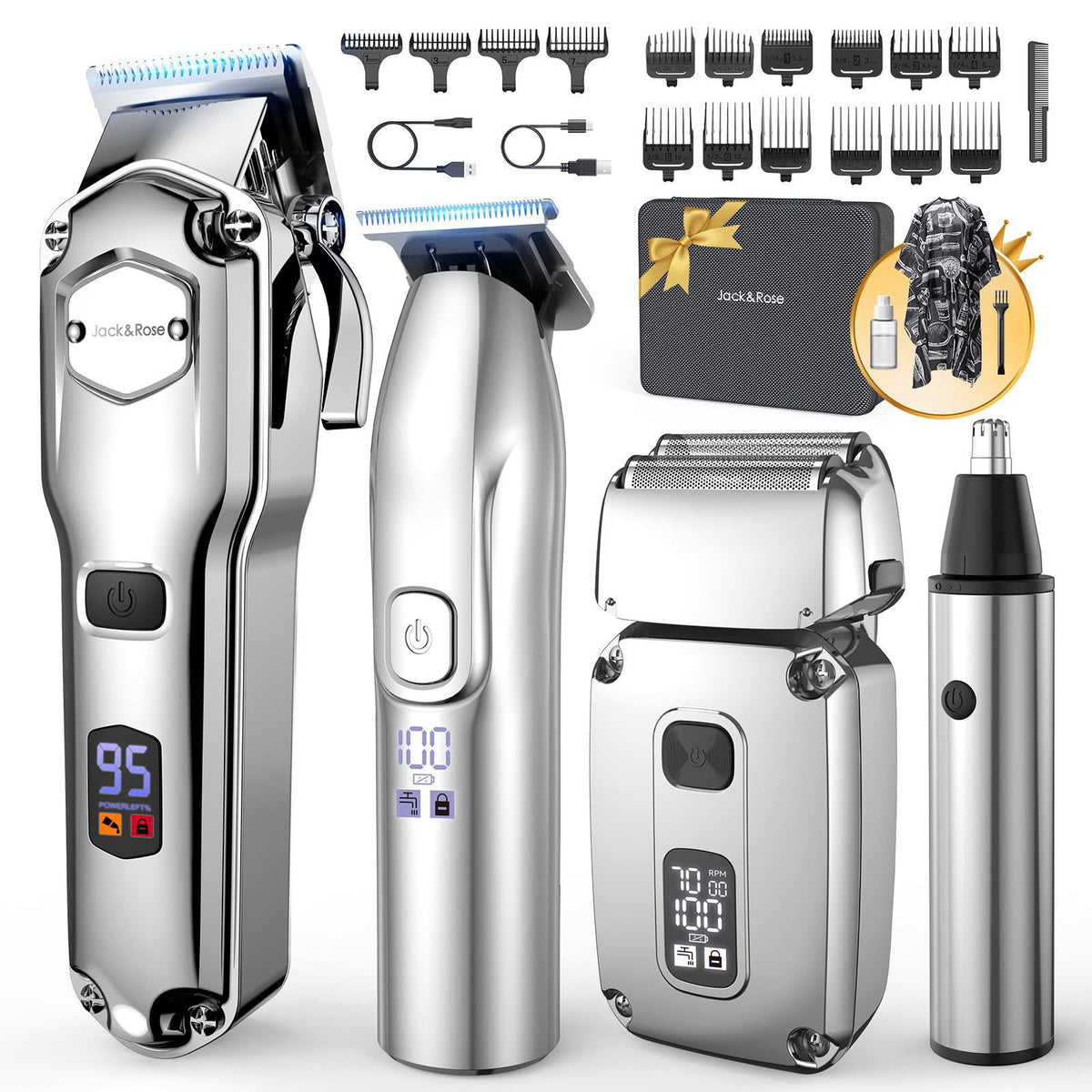 Jack Rose Hair Clippers for Men Set Professional Cordless by Jack & Rose — view 2