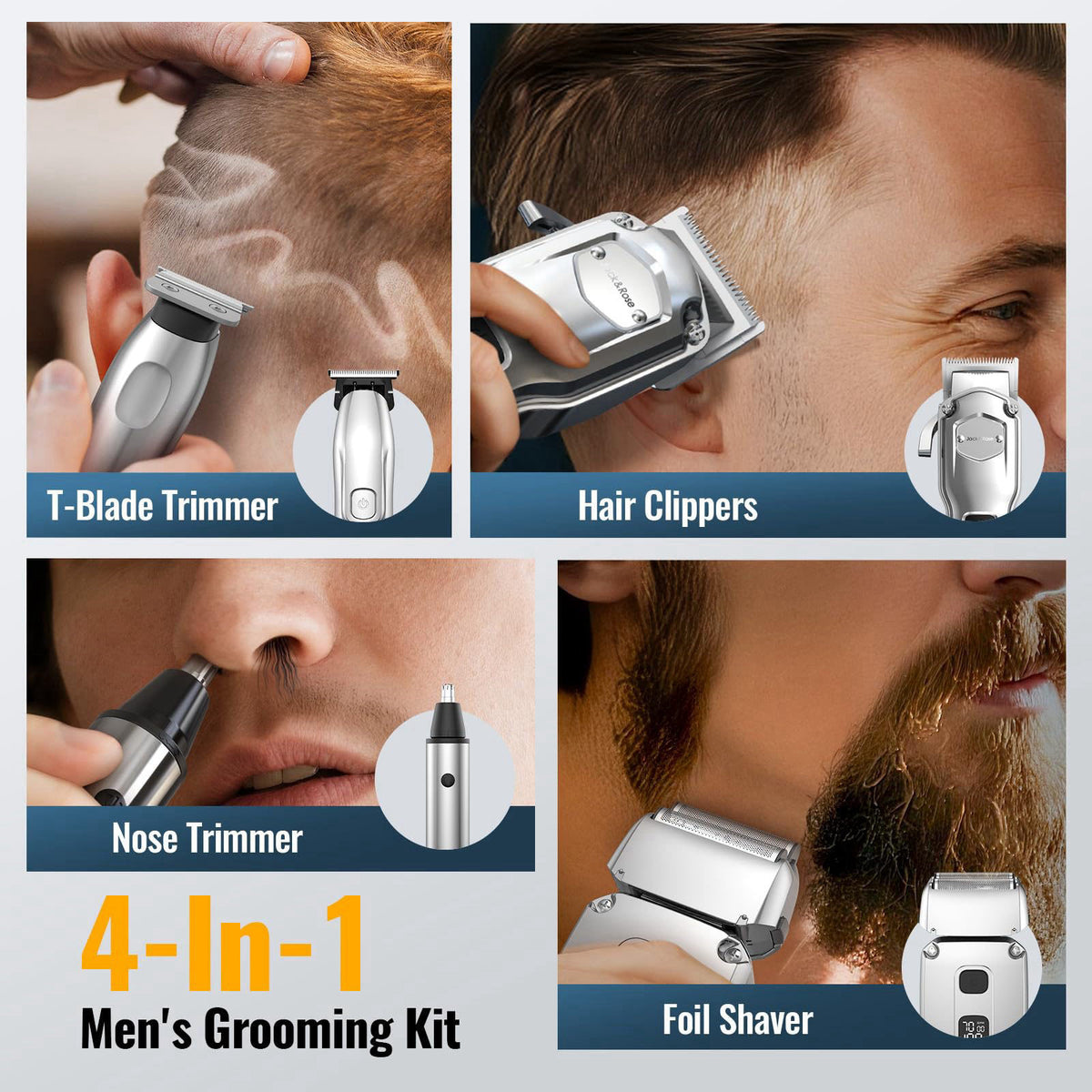 Jack Rose Hair Clippers for Men Set Professional Cordless by Jack & Rose — view 4