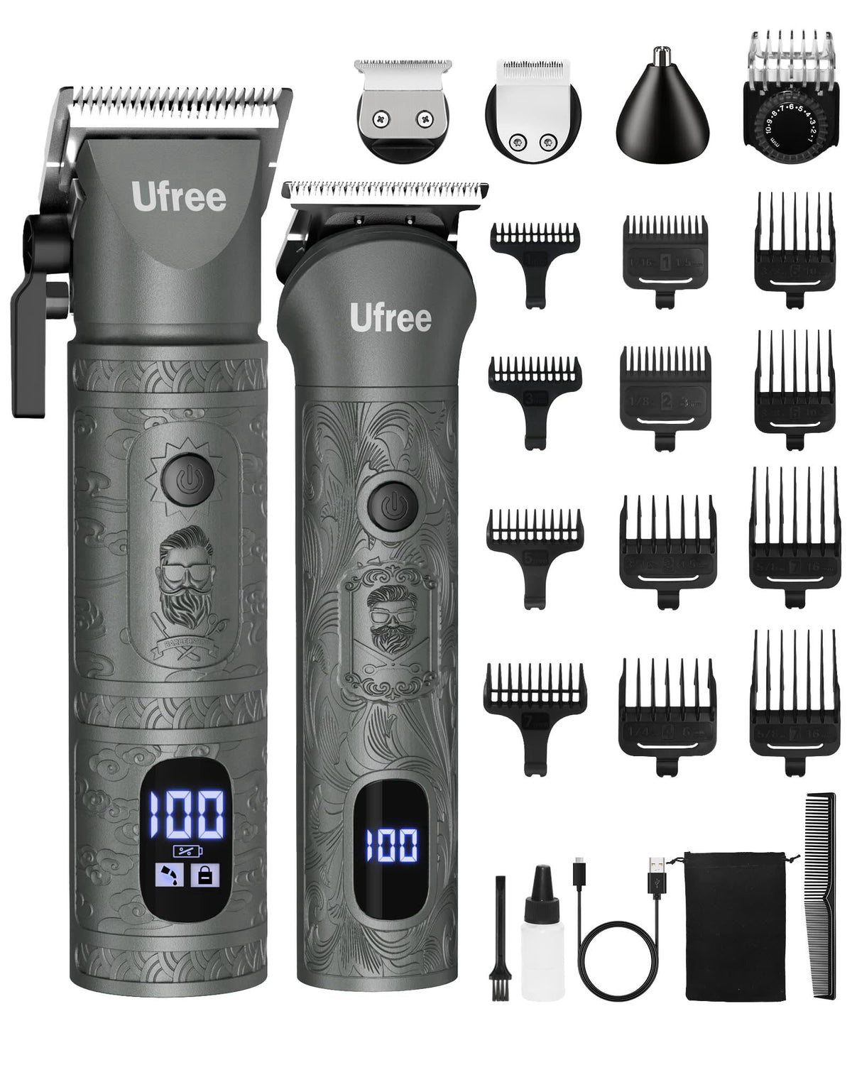 Ufree Hair Clippers for Men Professional Cordless Beard — view 2