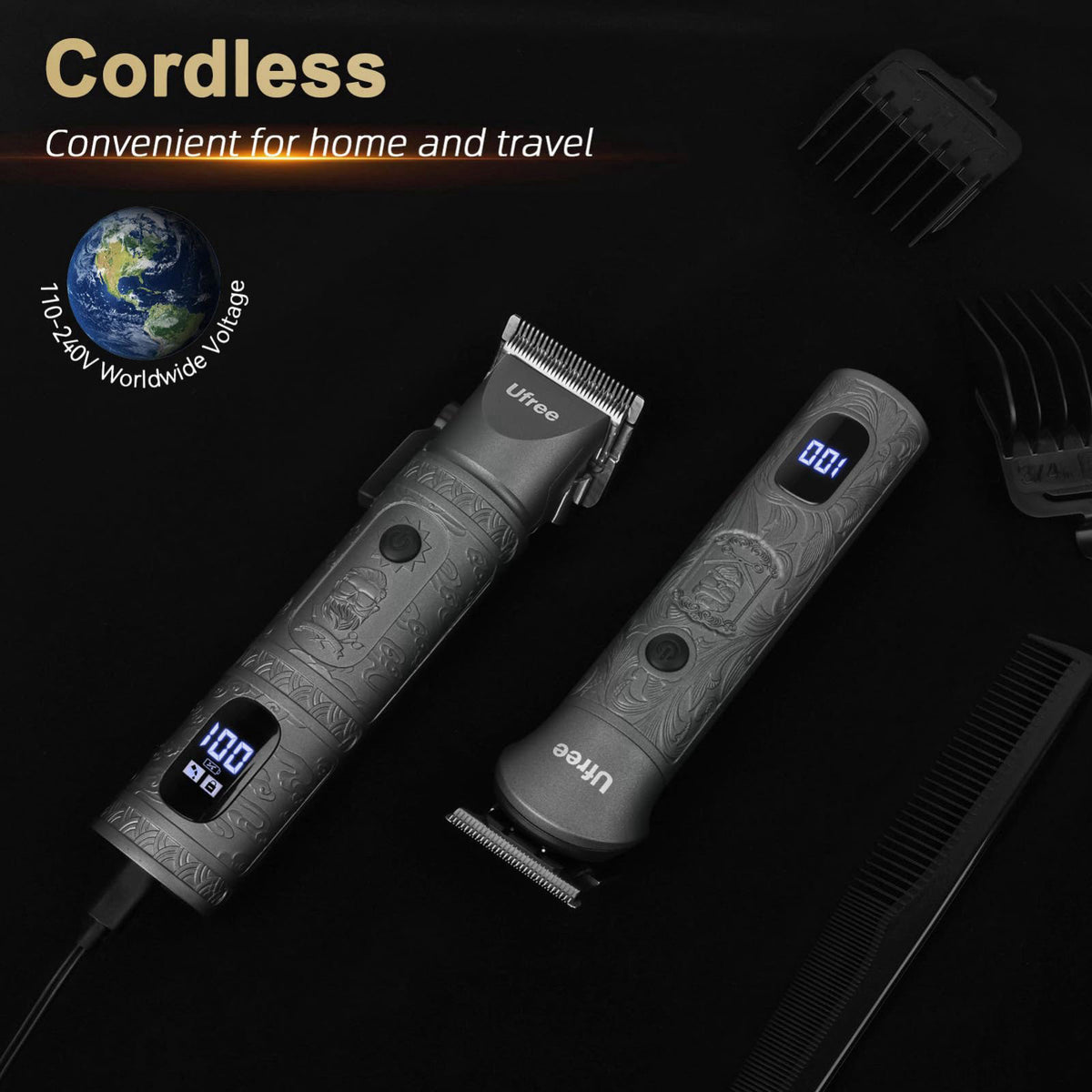 Ufree Hair Clippers for Men Professional Cordless Beard — view 8