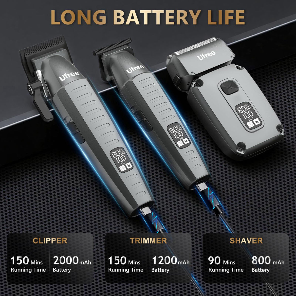 Ufree Hair Clippers and Trimmers Set for Men Electric Razor — view 6