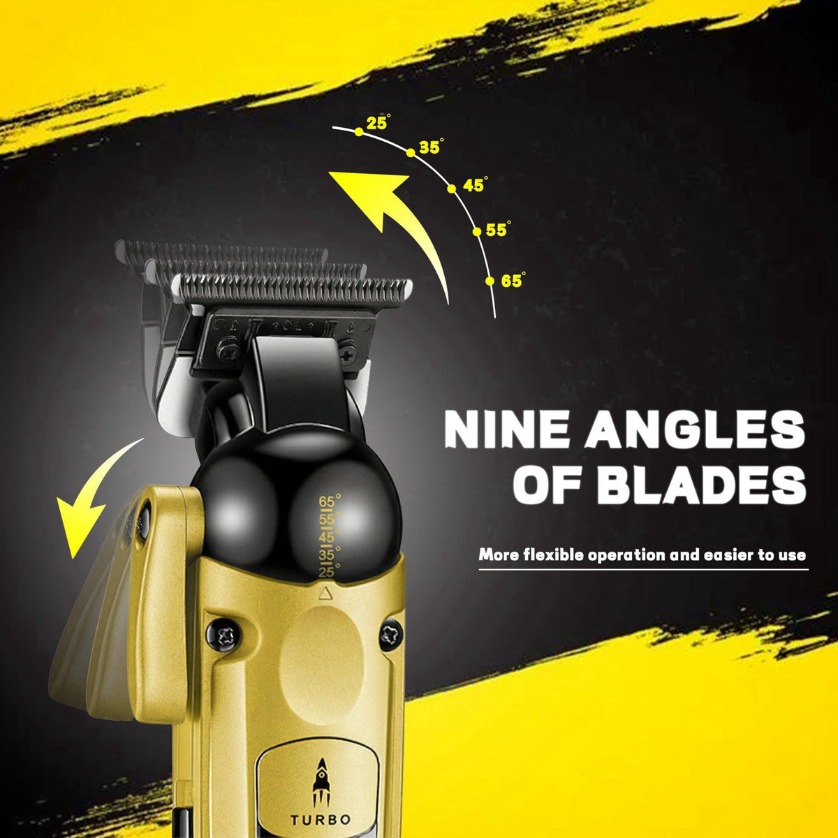 VGR 274 Professional Hair Trimmer for Men with T Blade Gold — view 3