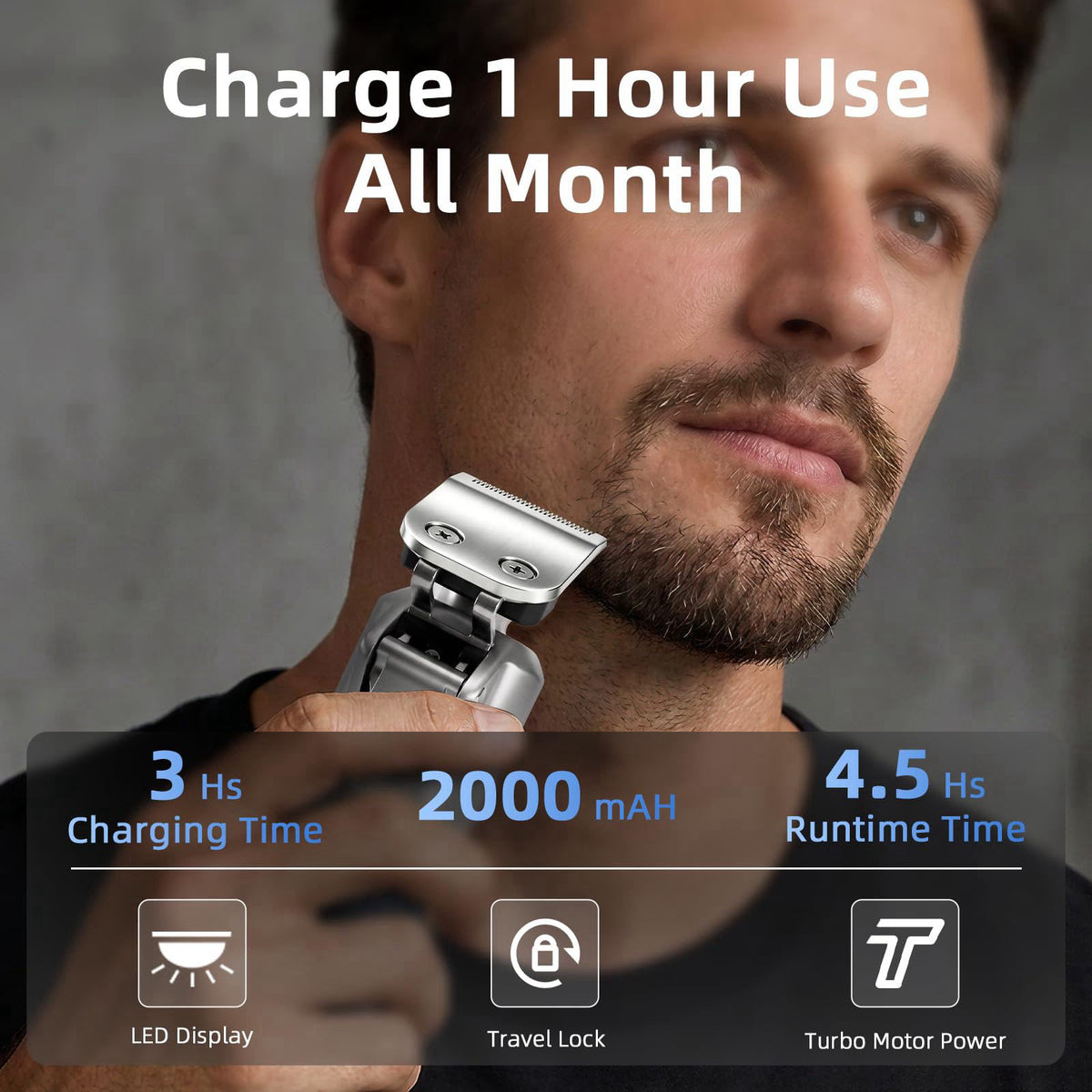 Ufree 6 in 1 Beard Trimmer for Men Electric Shaver Razor — view 4