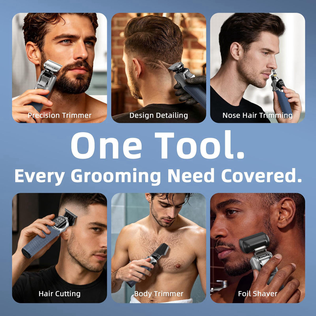 Ufree 6 in 1 Beard Trimmer for Men Electric Shaver Razor — view 8
