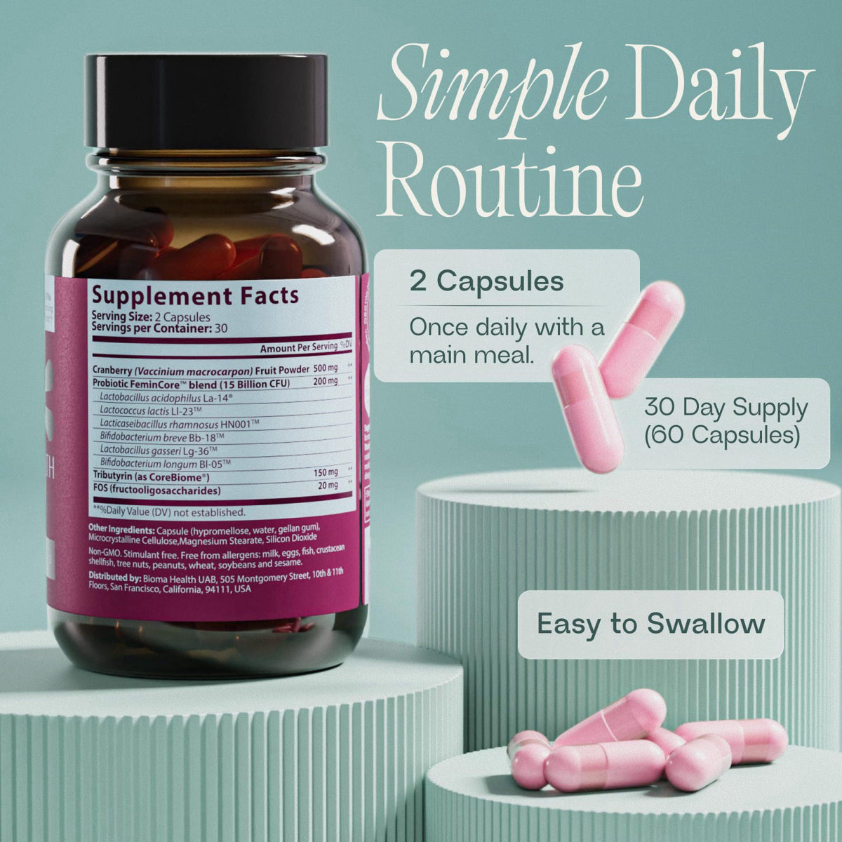 BIOMA Feminine Health Synbiotic 60 Capsules — view 7
