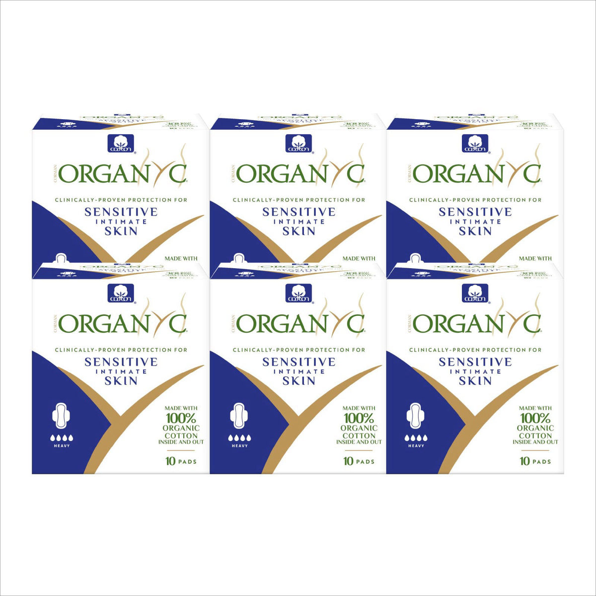 Organyc 100 Certified Organic Cotton Feminine Pads with