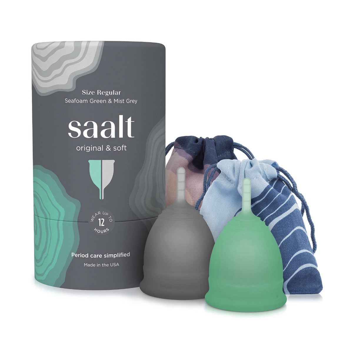 Saalt Twin Pack Reusable Medical Grade Silicone Period Cup — view 2