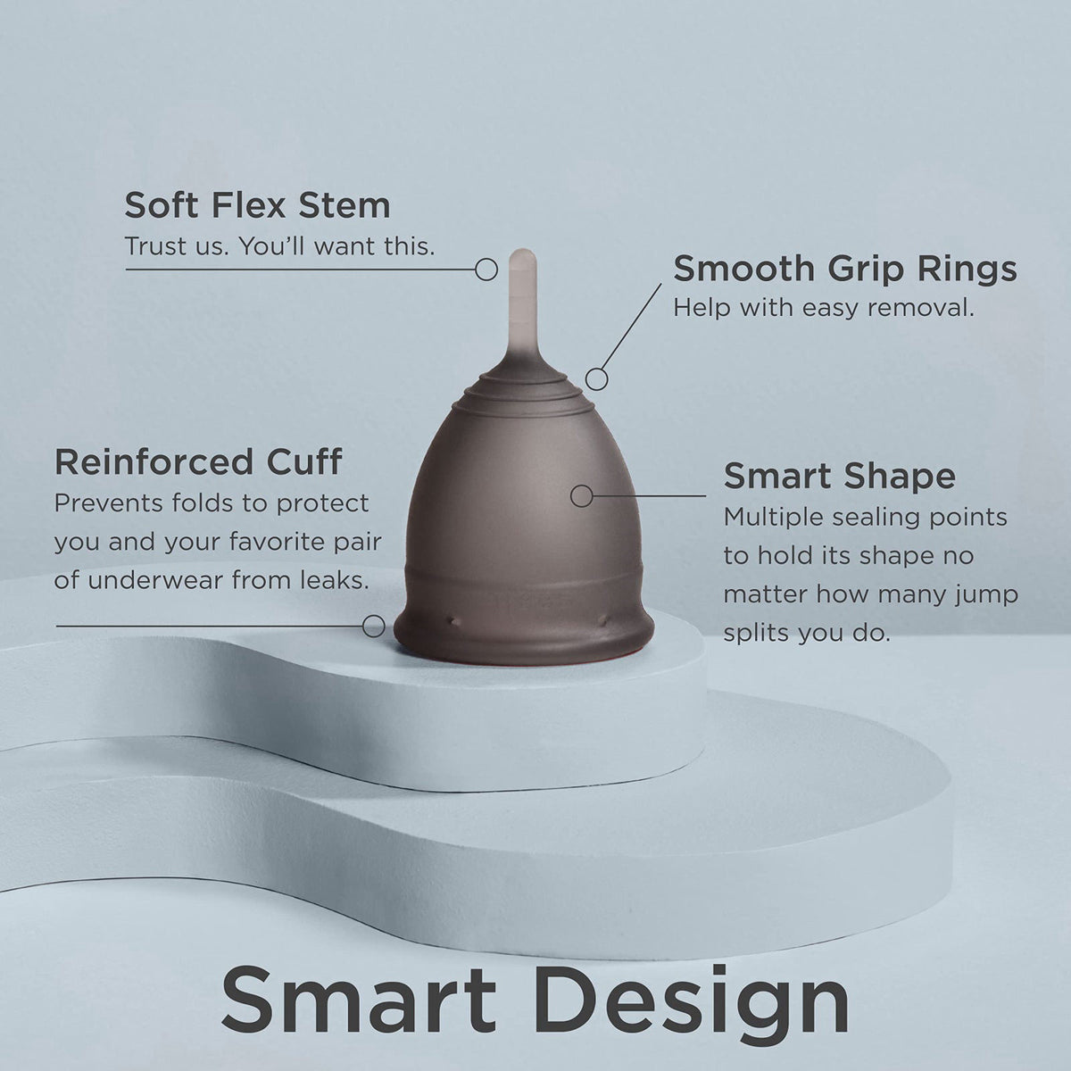 Saalt Twin Pack Reusable Medical Grade Silicone Period Cup — view 3