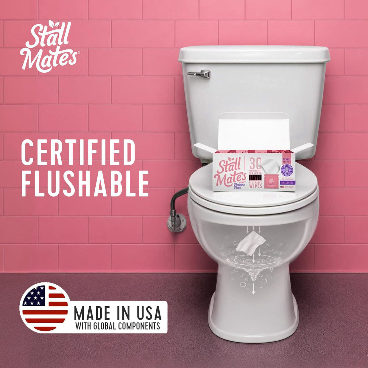 Stall Mates Feminine Fresh Flushable Wipes PH Balanced 90 — view 4