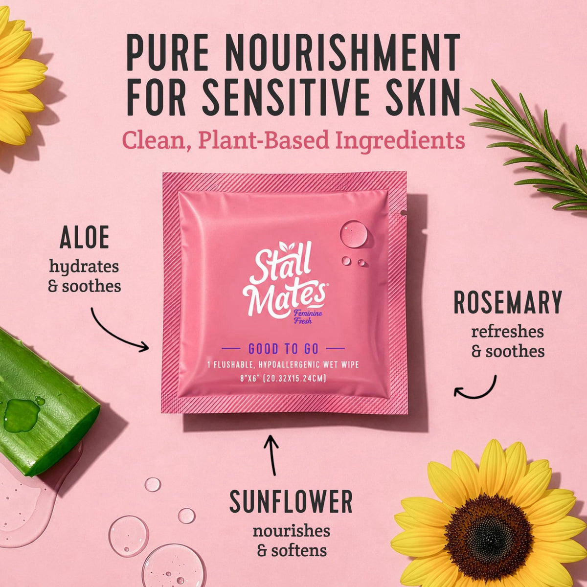 Stall Mates Feminine Fresh Flushable Wipes PH Balanced 90 — view 6