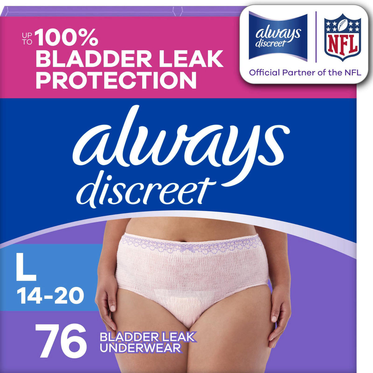 Always Discreet Adult Diapers for Women Incontinence