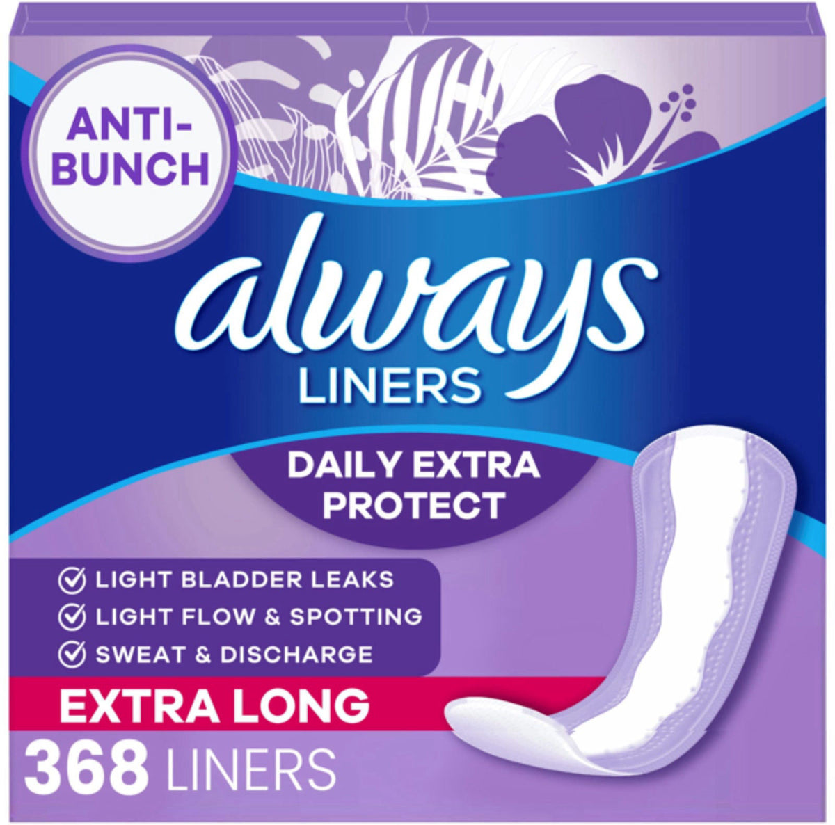 Always Panty Liners for Women Anti Bunch Xtra Protection — view 2