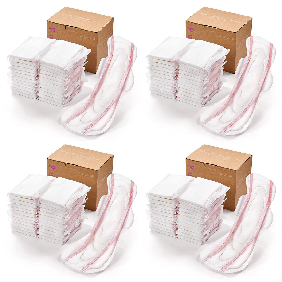PurComfy Premium Postpartum Pads with Wings 96 Count — view 2