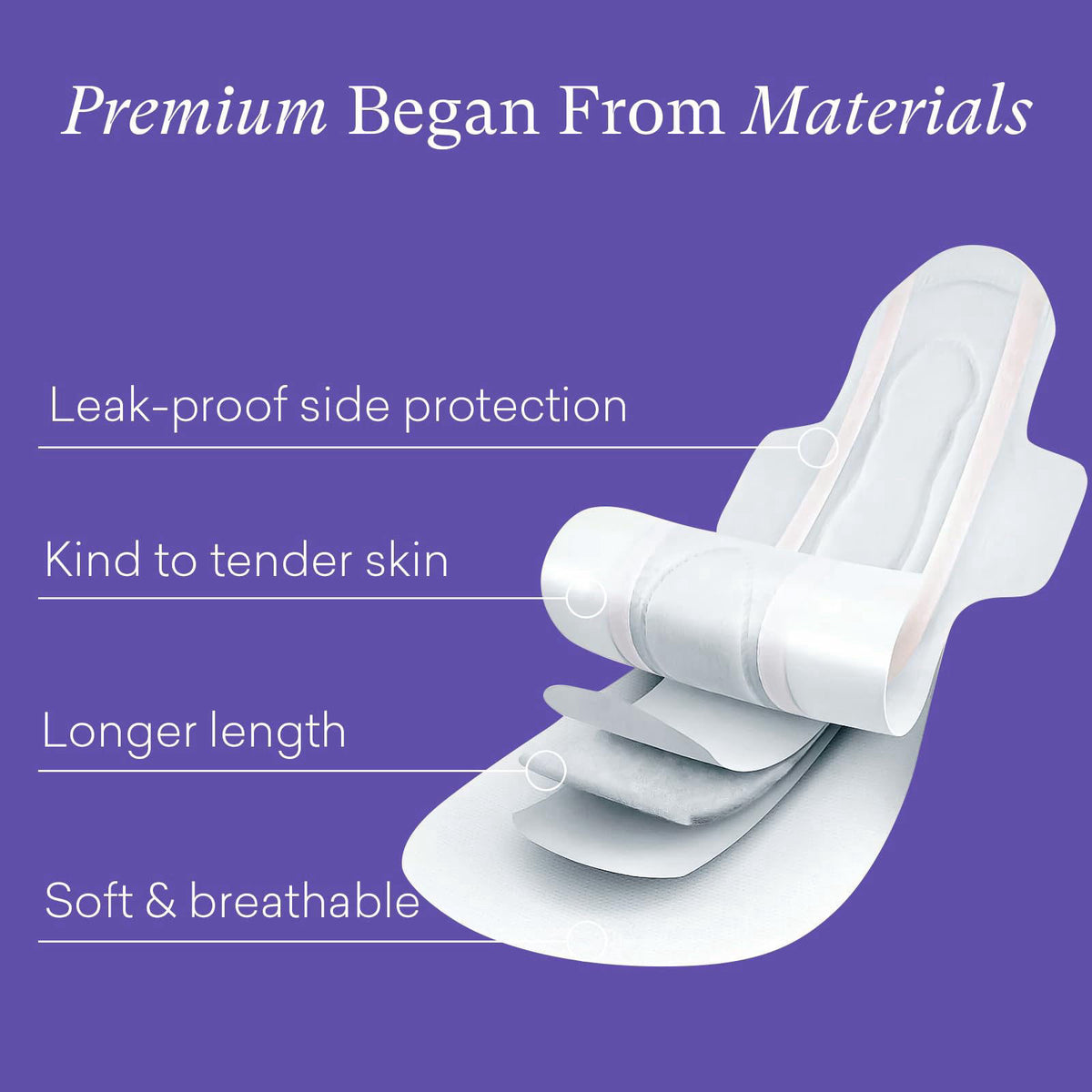 PurComfy Premium Postpartum Pads with Wings 96 Count — view 8