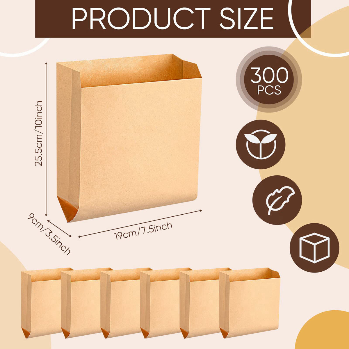 Thenshop 300 Pcs Sanitary Napkin Disposal Bags Waxed Kraft — view 3