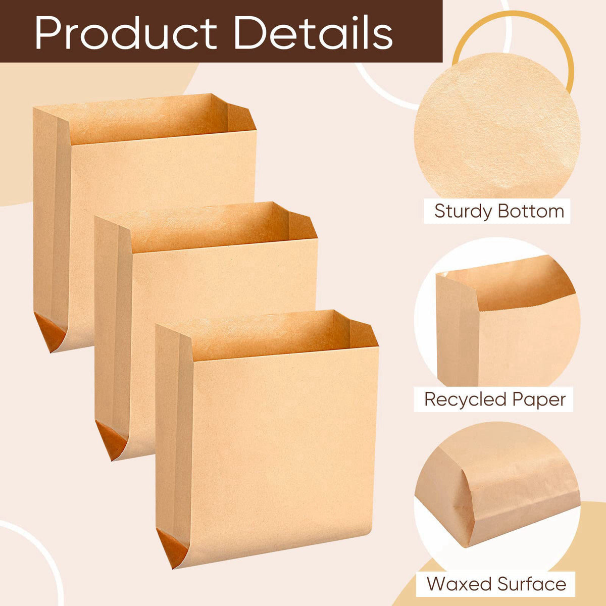 Thenshop 300 Pcs Sanitary Napkin Disposal Bags Waxed Kraft — view 4