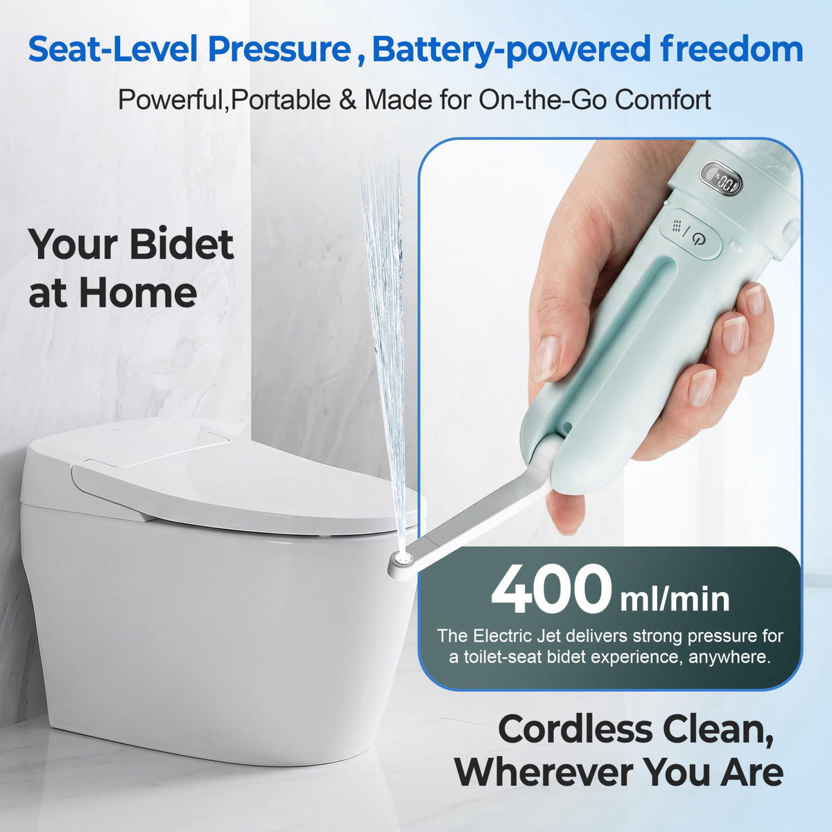 Electric Portable Bidet Rechargeable Travel Bidet for Women by WeWi HLTH — view 3