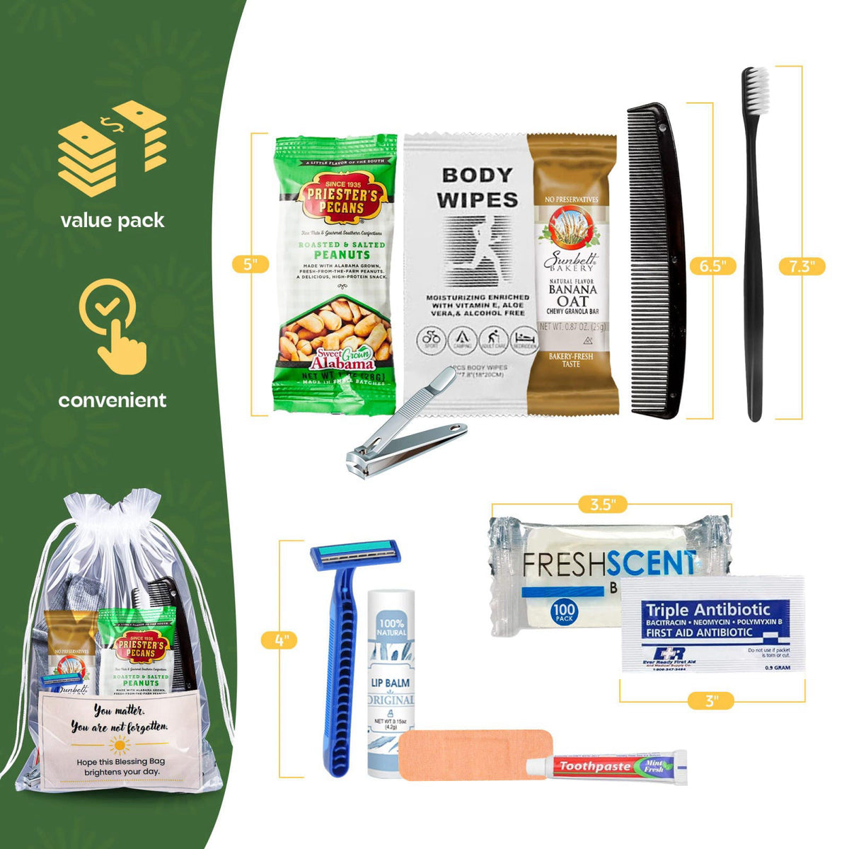 Homeless Care Package Complete Hygiene Kits for homeless by Premium Selection — view 7